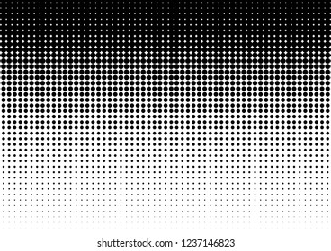 Grunge Dots Background. Fade Monochrome Pattern. Abstract Backdrop. Distressed Texture. Vector illustration