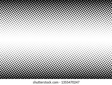 Grunge Dots Background. Fade Overlay. Pop-art Backdrop. Halftone Monochrome Texture. Vector illustration