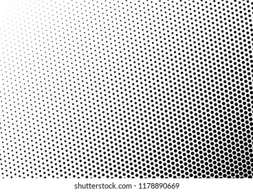 Grunge Dots Background. Fade Pop-art Backdrop. Black and White Texture. Points Vintage Pattern. Vector illustration