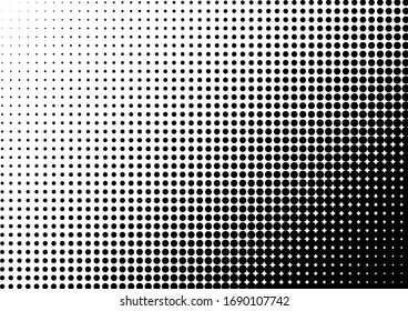 Grunge Dots Background. Fade Texture. Gradient Backdrop. Pop-art Points Overlay. Vector illustration