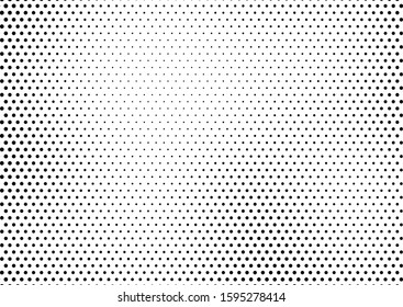 Grunge Dots Background. Gradient Pattern. Pop-art Backdrop. Black and White Texture. Vector illustration