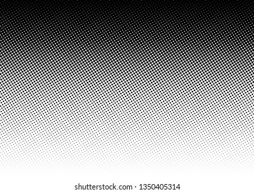 Grunge Dots Background. Modern Black and White Texture. Halftone Pattern. Fade Pop-art Overlay. Vector illustration