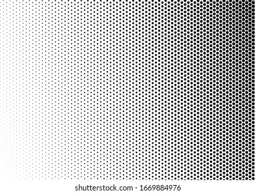 Grunge Dots Background. Modern Overlay. Fade Vintage Pattern. Monochrome Distressed Backdrop. Vector illustration