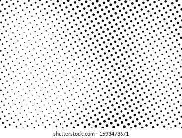 Grunge Dots Background. Monochrome Overlay. Black and White Pop-art Pattern. Modern Fade Texture. Vector illustration