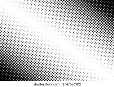 Grunge Dots Background. Monochrome Pattern. Halftone Texture. Points Black and White Overlay. Vector illustration