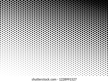 Grunge Dots Background. Points Vintage Overlay. Fade Pattern. Monochrome Gradient Backdrop. Vector illustration