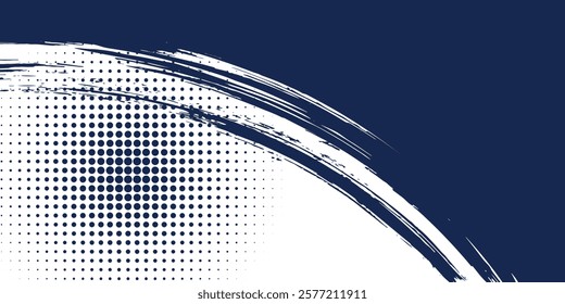 grunge Dots halftone white and blue color pattern gradient grunge texture background. Dots pop art comics sport style vector illustration. eps 10