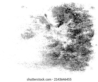 Grunge dots and points vector texture background. Abstract overlay. Vintage backdrop. Vector graphic illustration with transparent white. EPS10.