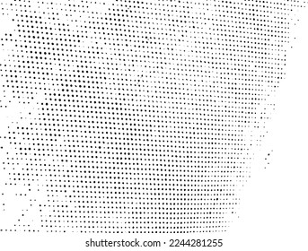Grunge dots and points vector texture background. Abstract grainy overlay. Vintage grain backdrop. Vector graphic illustration with transparent white. EPS10.