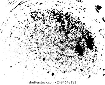 Grunge dots and points vector texture background. Abstract grainy overlay. Vintage grain backdrop. Vector graphic illustration with transparent white. EPS10.