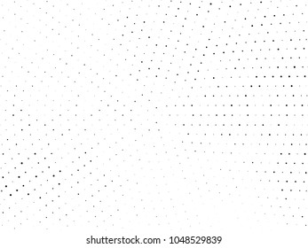 Grunge dotted backdrop with circles, dots, point small and large scale. Design element for web banners, posters, cards, wallpapers, sites, panels. Black and white color Vector illustration