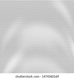 Grunge dotted backdrop with circles, dots, point. Abstract monochrome halftone pattern. Black and white color