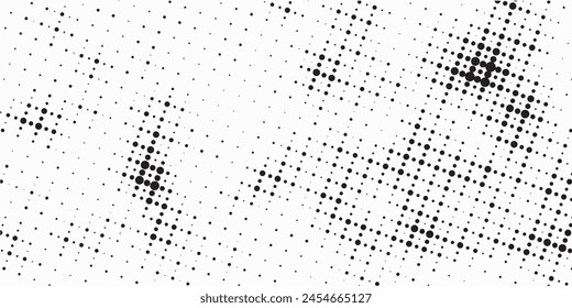 Grunge dotted background with circles, dots, points different sizes, scales. Halftone pattern