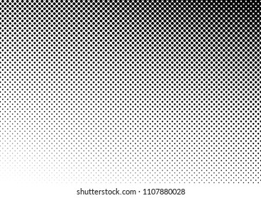 Grunge Dotted Halftone Background. Black and White Texture. Fade Backdrop. Points Overlay. Vector illustration