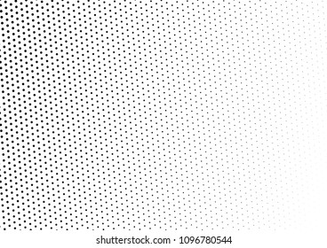 Grunge Dotted Halftone Background. Dots Black and White Backdrop. Pop-art Vintage Overlay. Monochrome Modern Texture. Vector illustration