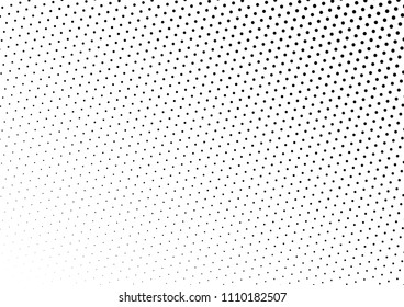 Grunge Dotted Halftone Background. Gradient Pattern. Vintage Backdrop. Black and White Distressed Overlay. Vector illustration