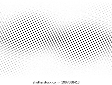 Grunge Dotted Halftone Background. Points Monochrome Pattern. Pop-art Modern Texture. Black and White Distressed Overlay. Vector illustration