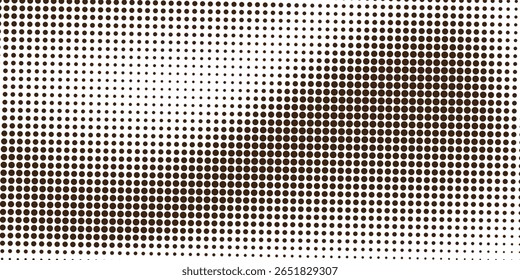 Fundo gradiente de meio-tom pontilhado gradiente. Textura de ruído de grão desbotado. Papel de parede branco e preto. Fundo retro pixelizado. Anime ou manga estilo história em quadrinhos. Modelo texturizado de design gráfico vetorial.