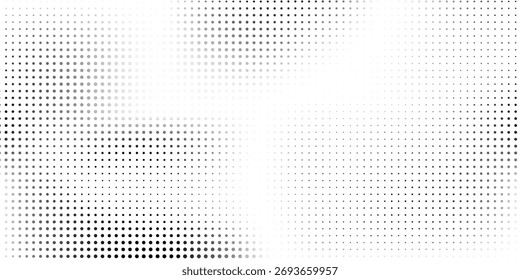 Grunge dotted halftone gradient background. Faded grit noise texture.  noise white