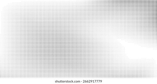 Textura gradiente de meio-tom pontilhado grunge. Desaparecimento do ponto de polca abstrato moderno