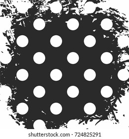 grunge dotted pattern monochrome background vector