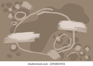 Grunge Dry Brush Abstract Contemporary Light Beige Pattern