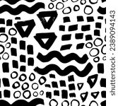 Grunge Dry Brush Seamless Pattern