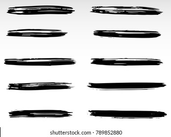 Grunge dry brush strokes