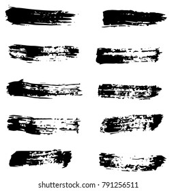 Grunge dry brush strokes