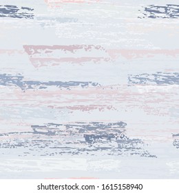 Grunge Dry Paint Surface. Stripy Crayon Pencil Strokes. Seamless Pattern. Summer Chalk Print. Pastel Pink Backdrop. Swipe Charcoal Texture Surface. Dirty Brush Vector Background.
