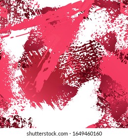 Grunge Dry Paint Surface. Watercolor Splatter Print. Seamless Pattern. Splatter Pattern. Artistic Modern Black and White Watercolor Overlay Surface. Abstract Brush Vector illustration.