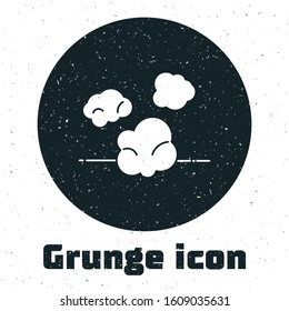 Grunge Dust icon isolated on white background.  Vector Illustration