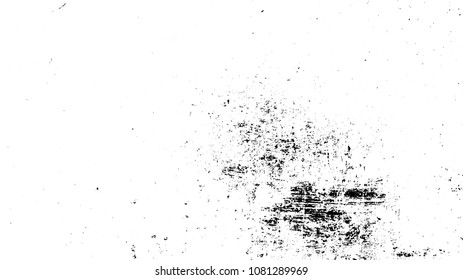 Grunge dust messy background. Distressed spray grainy overlay texture. Dirty powder rough empty cover template. Aged splatter crumb wall backdrop. Weathered drips aging design element. EPS10 vector.
