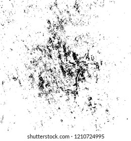 Grunge dust messy background. Distressed spray grainy overlay texture. Dirty powder rough empty cover template. Aged splatter crumb wall backdrop. Weathered drips aging design element. EPS10 vector.