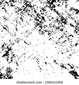 Grunge dust messy background. Distressed spray grainy overlay texture. Dirty powder rough empty cover template. Aged splatter crumb wall backdrop. Weathered drips aging design element. EPS10 vector.
