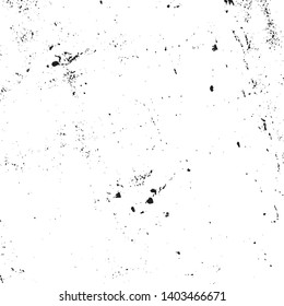 Grunge dust messy background. Distressed grainy spray overlay texture. Dirty powder rough empty cover template. Aged splatter crumb wall backdrop. Weathered drips aging design element. EPS10 vector.