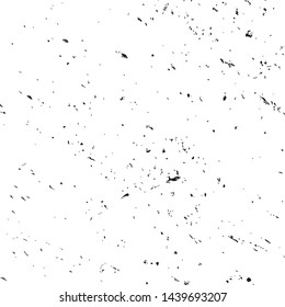 Grunge dust messy background. Distressed grainy spray overlay texture. Dirty powder rough empty cover template. Aged splatter crumb wall backdrop. Weathered drips aging design element. EPS10 vector