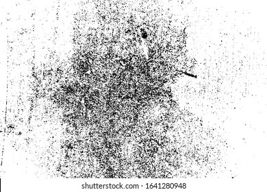 Grunge dust messy background. Distressed grainy spray overlay texture. Dirty powder rough empty cover template. Aged splatter crumb wall backdrop. Weathered drips aging design element. EPS10 vector.
