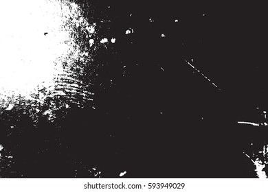 Grunge dust messy background. Distressed spray grainy overlay texture. Dirty powder rough empty cover template. Aged splatter crumb wall backdrop. Weathered drips aging design element. EPS10 vector.