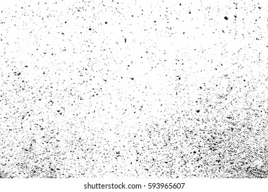 Grunge dust messy background. Distressed grainy spray overlay texture. Dirty powder rough empty cover template. Aged splatter crumb wall backdrop. Weathered drips aging design element. EPS10 vector.