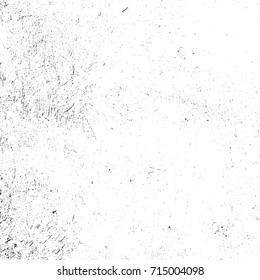 Grunge dust messy background. Distressed grainy spray overlay texture. Dirty powder rough empty cover template. Aged splatter crumb wall backdrop. Weathered drips aging design element. EPS10 vector.