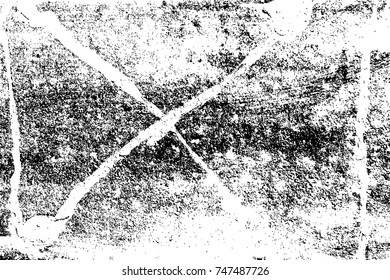 Grunge dust messy background. Distressed spray grainy overlay texture. Dirty powder rough empty cover template. Aged splatter crumb wall backdrop. Weathered drips aging design element. EPS10 vector.