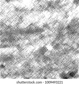 Grunge Dust Messy Background. Easy To Create Abstract Vintage, Dotted, Scratched Effect With Grain And Noise. Aged Design Element. Black and White Vector