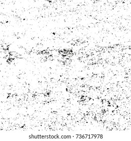 Grunge Dust Messy Background. Easy To Create Abstract Vintage, Dotted, Scratched Effect With Grain And Noise. Aged Design Element. Black and White Vector