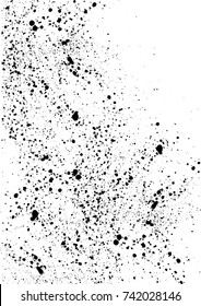 Grunge Dust Messy Background. Easy To Create Abstract Vintage, Dotted, Scratched Effect With Grain And Noise. Aged Design Element. Black and White Vector