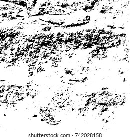 Grunge Dust Messy Background. Easy To Create Abstract Vintage, Dotted, Scratched Effect With Grain And Noise. Aged Design Element. Black and White Vector