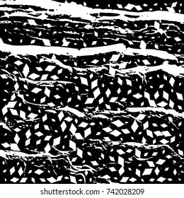 Grunge Dust Messy Background. Easy To Create Abstract Vintage, Dotted, Scratched Effect With Grain And Noise. Aged Design Element. Black and White Vector
