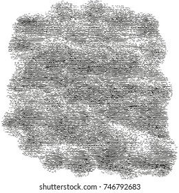 Grunge Dust Messy Background. Easy To Create Abstract Vintage, Dotted, Scratched Effect With Grain And Noise. Aged Design Element. Black and White Vector