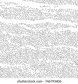 Grunge Dust Messy Background. Easy To Create Abstract Vintage, Dotted, Scratched Effect With Grain And Noise. Aged Design Element. Black and White Vector