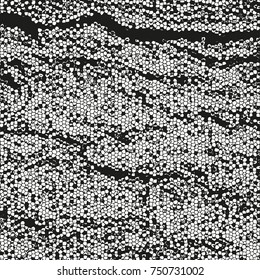 Grunge Dust Messy Background. Easy To Create Abstract Vintage, Dotted, Scratched Effect With Grain And Noise. Aged Design Element. Black and White Vector